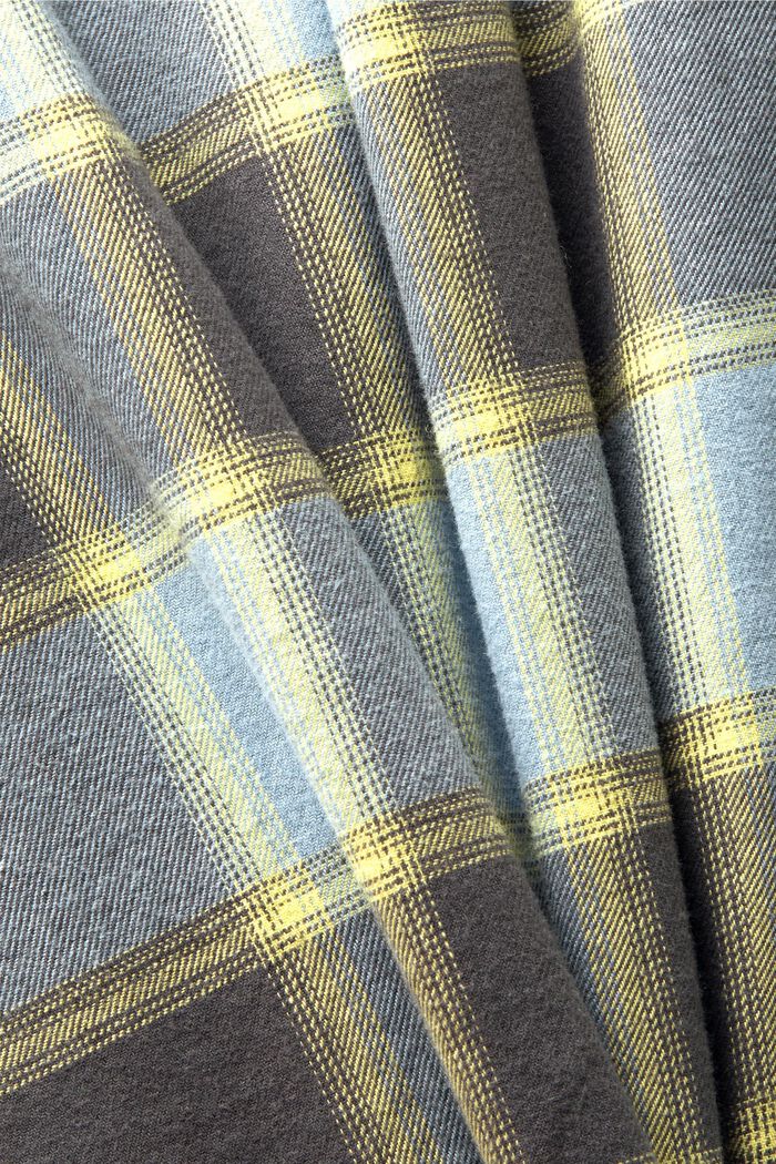 Chemise en flanelle de coton à carreaux, TEAL BLUE, detail image number 5