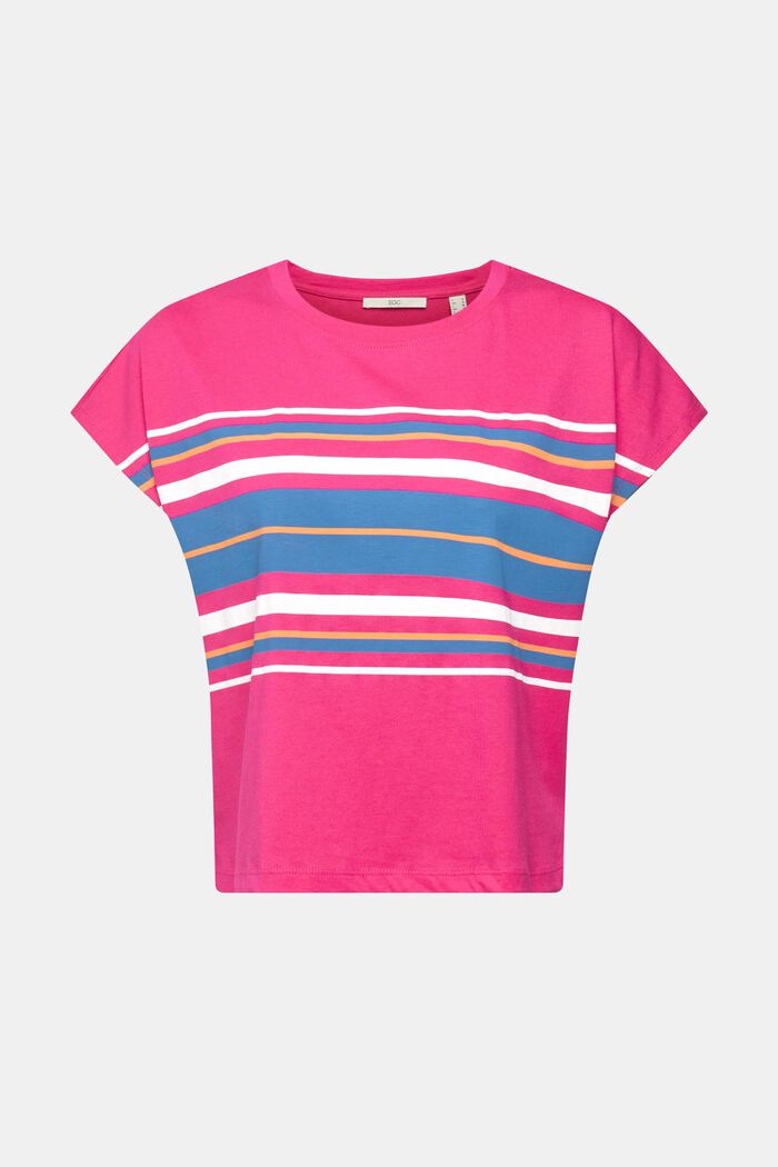 T-Shirt mit Print-Streifen, PINK FUCHSIA, detail image number 2