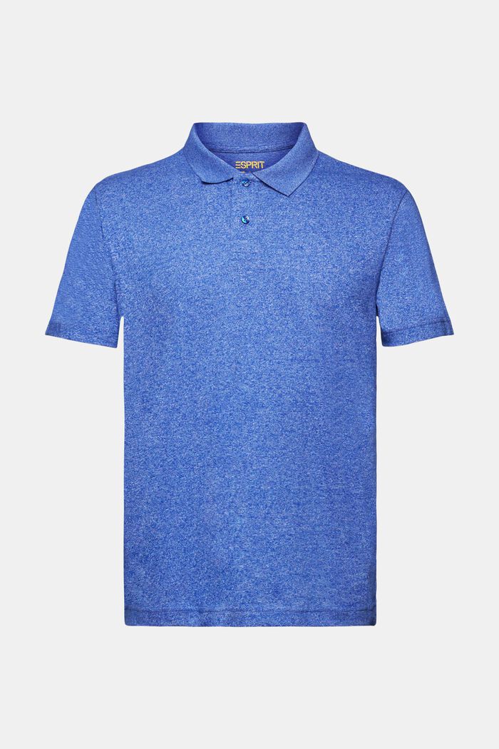 Meliertes Poloshirt, BRIGHT BLUE, detail image number 5