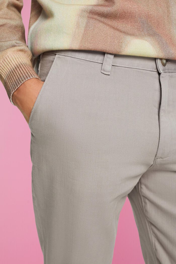 Pantalon en coton ample de coupe légèrement évasée, LIGHT GREY, detail image number 2
