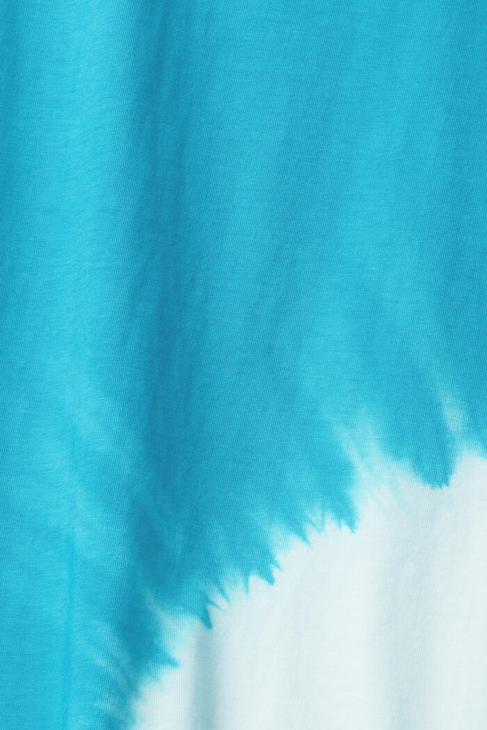 Jersey-T-Shirt mit Batik-Färbung, TEAL BLUE, detail image number 5