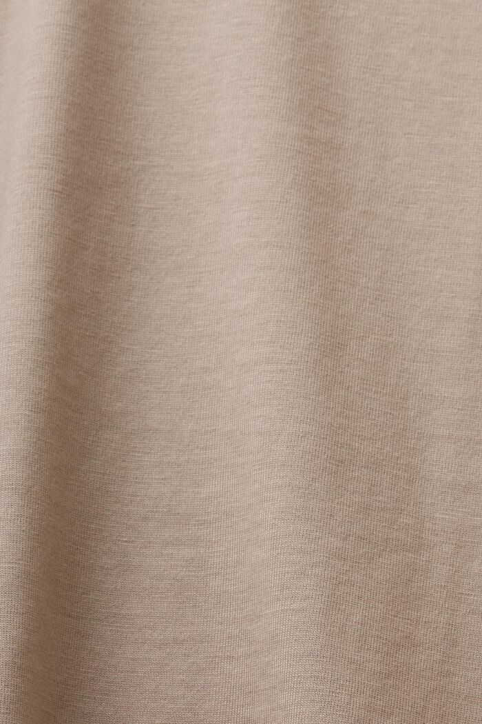 T-Shirt aus Pima-Baumwolle mit Logostickerei, LIGHT TAUPE, detail image number 4