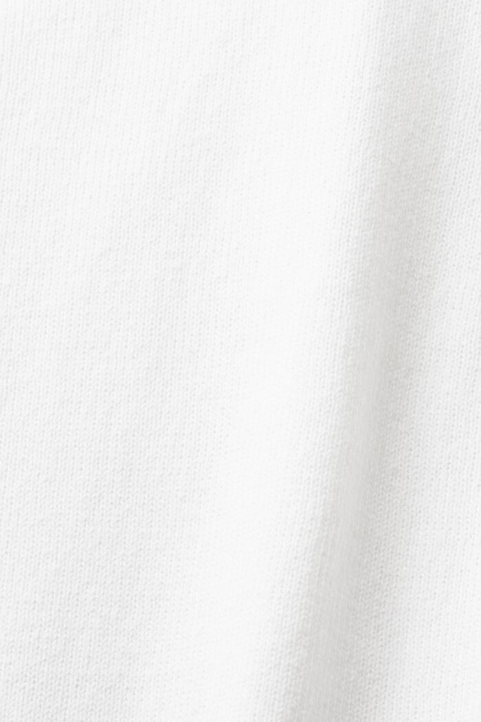 Pull-over en coton et lin, WHITE, detail image number 5