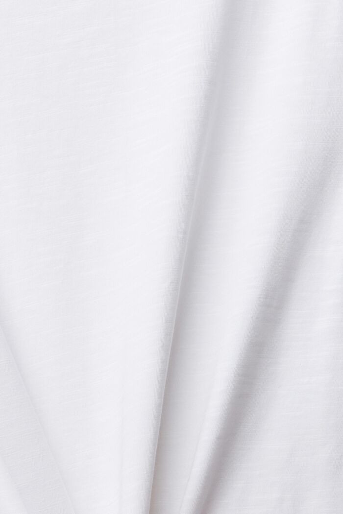 Unifarbenes T-Shirt, WHITE, detail image number 1
