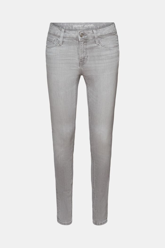 Jean Skinny à taille mi-haute, GREY LIGHT WASHED, detail image number 7