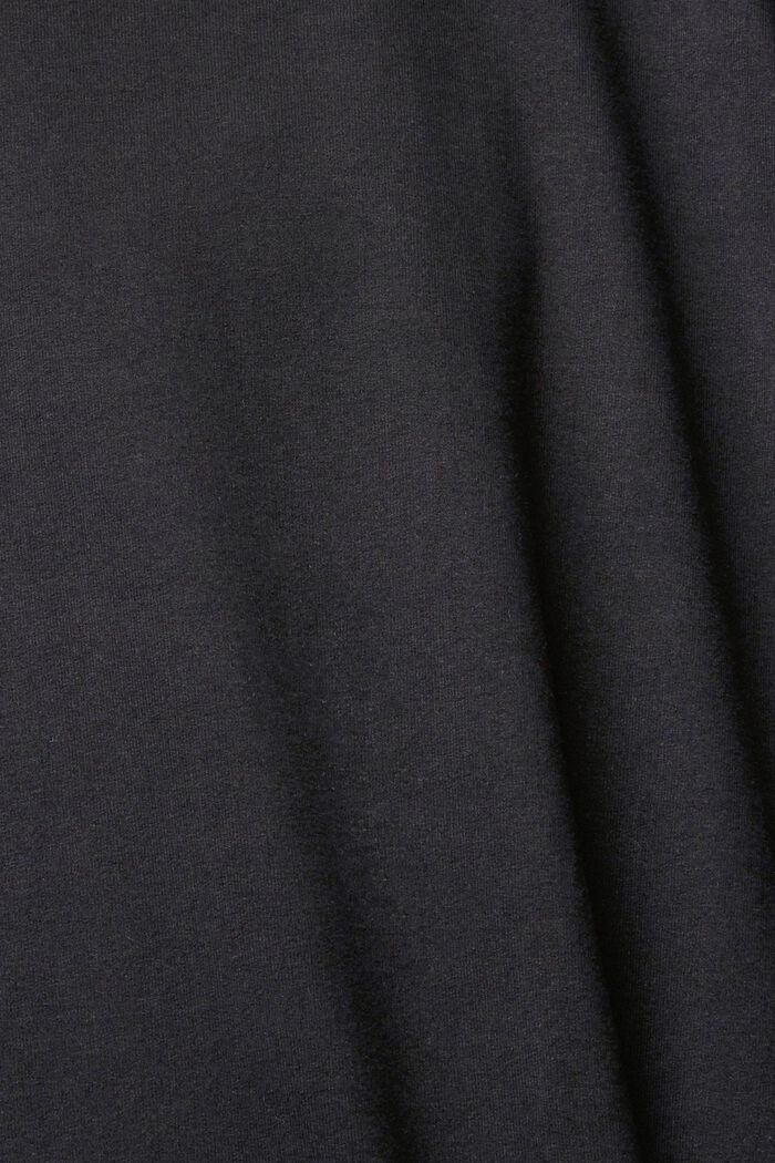 Longue robe molletonnée à capuche, BLACK, detail image number 1
