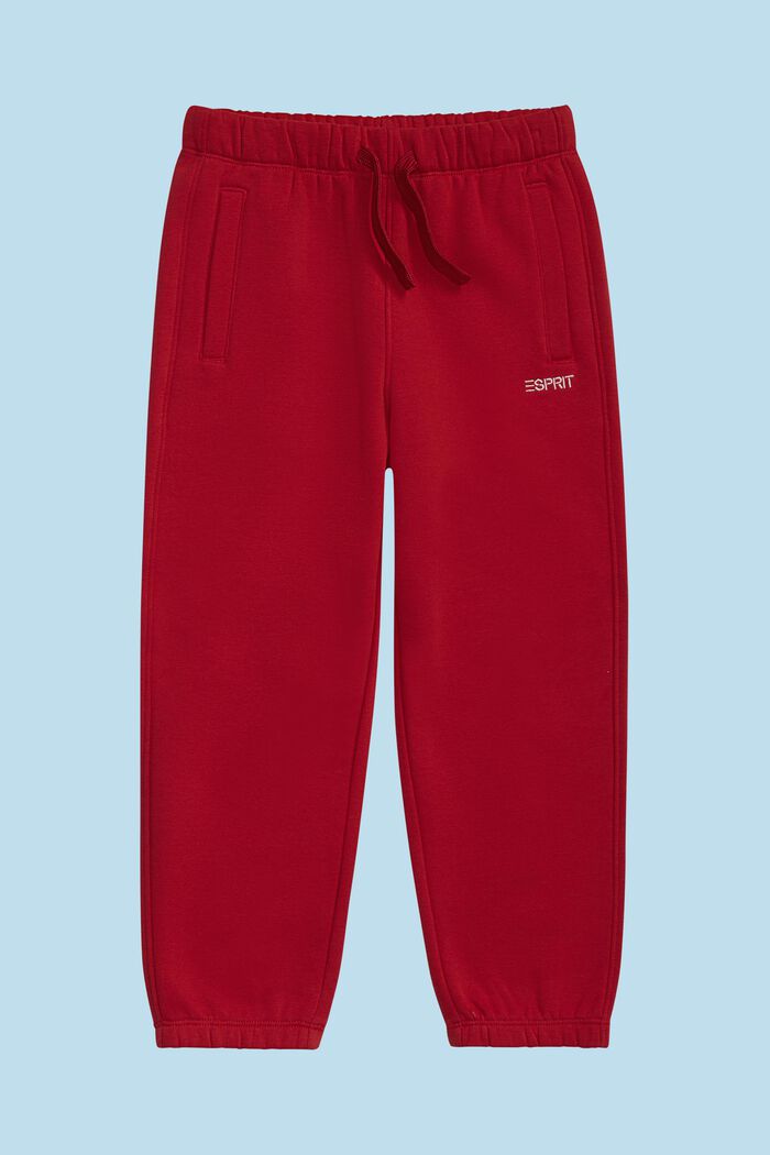 Pantalon de jogging en coton mélangé orné du logo, DARK RED, detail image number 1