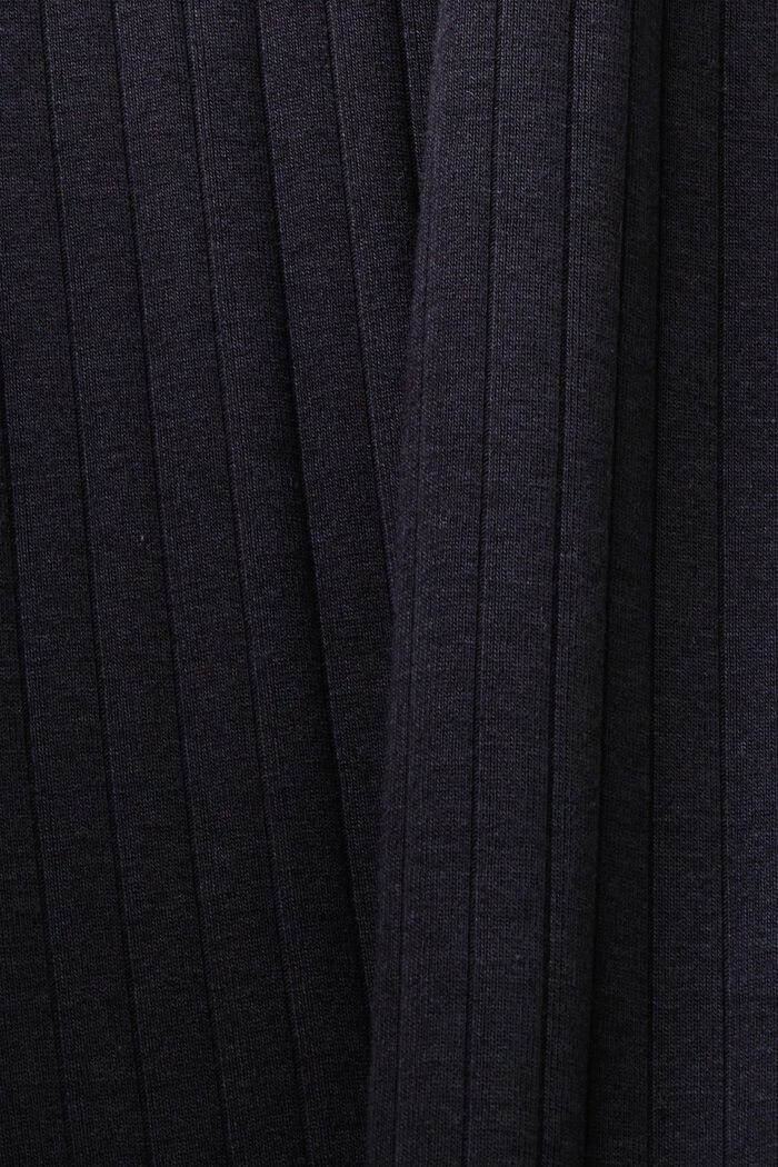Robe longueur midi en jersey côtelé, BLACK, detail image number 5
