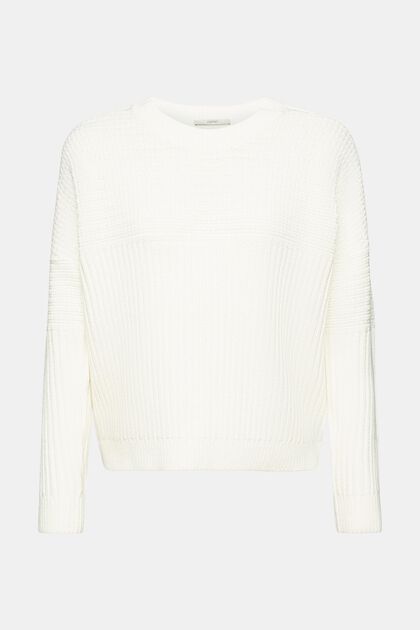 Pullover aus Grobstrick, OFF WHITE, overview