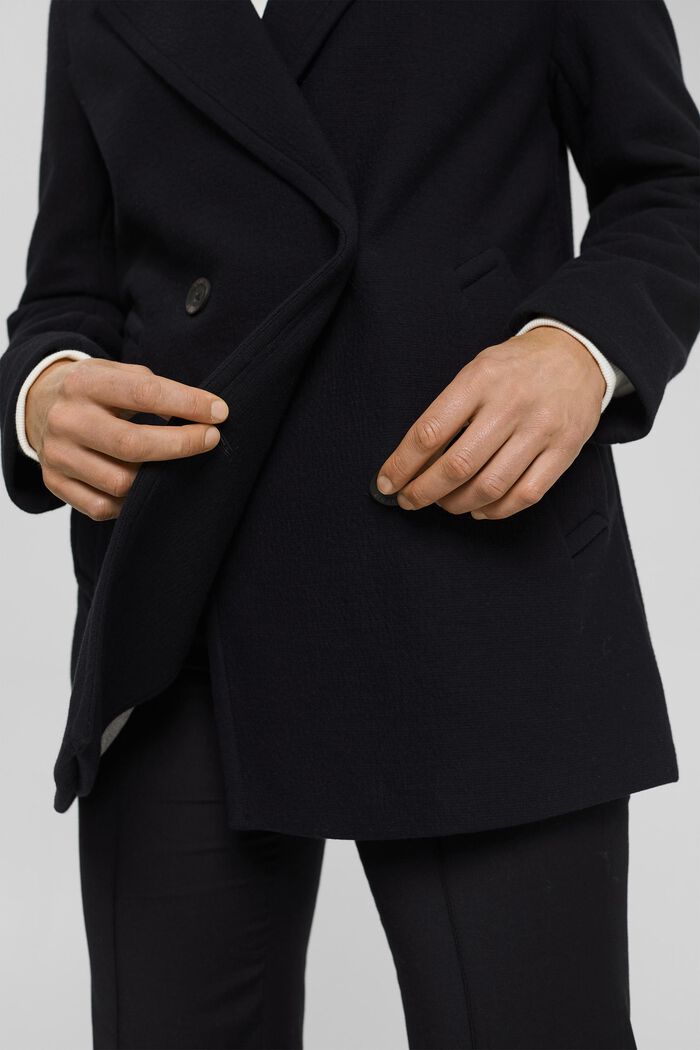 Blazer en jersey à boutonnage croisé, BLACK, detail image number 2