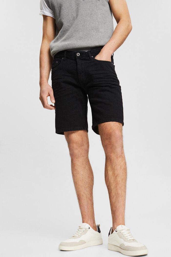 Jeans-Shorts aus 100% Baumwolle, BLACK, detail image number 0