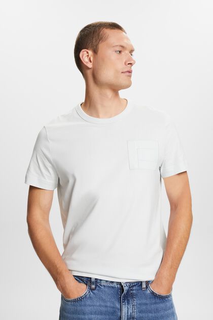Jersey-T-Shirt mit Stickerei, 100% Baumwolle
