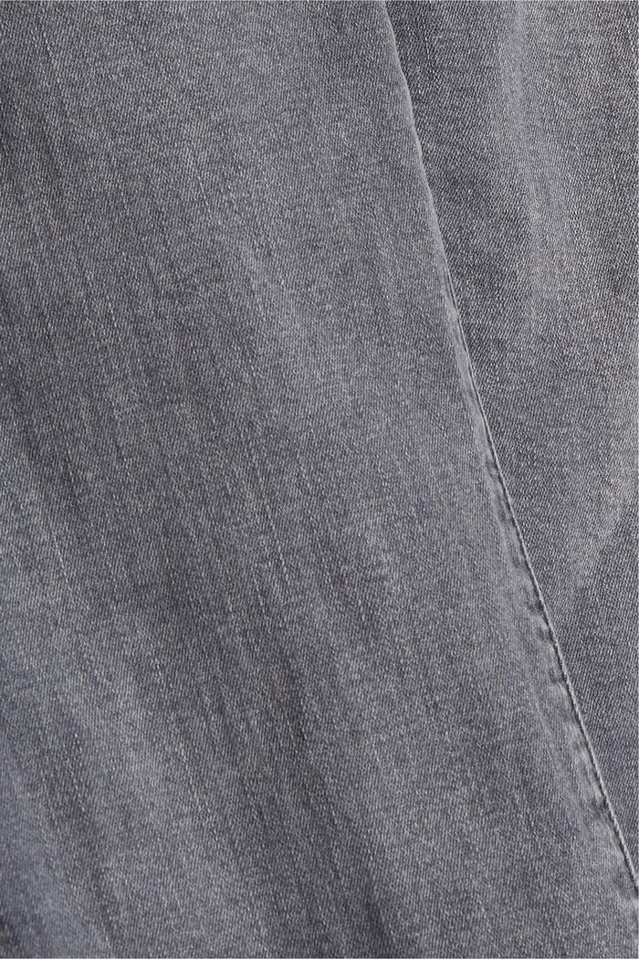 Stretch-Jeans im Used-Look, Bio-Baumwolle, GREY MEDIUM WASHED, detail image number 4