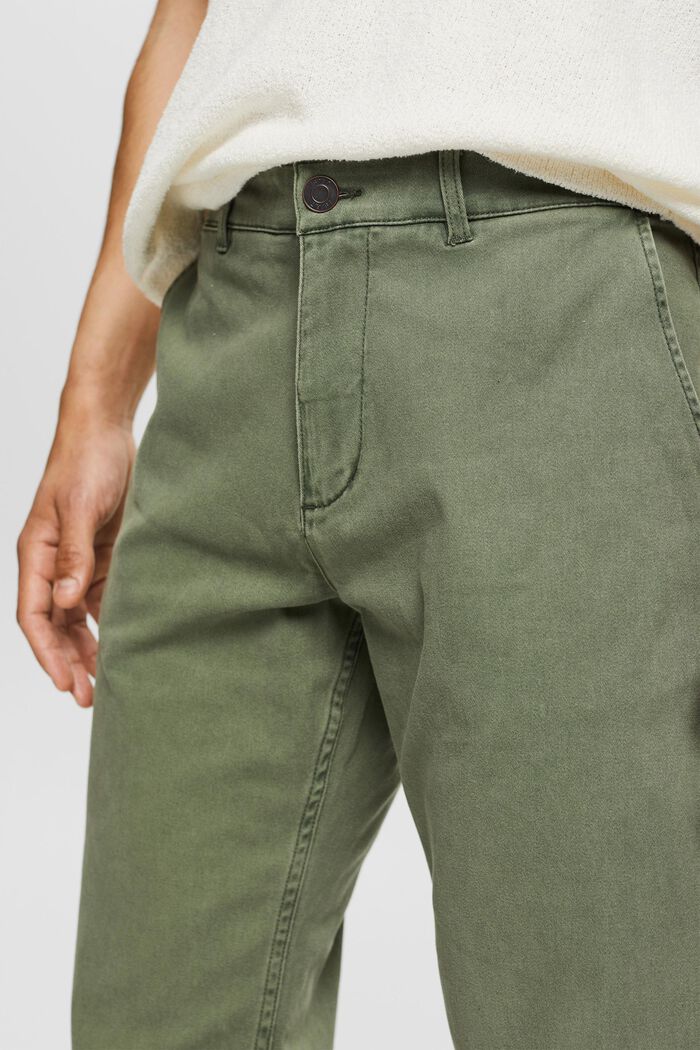 Chino en coton, GREEN, detail image number 0